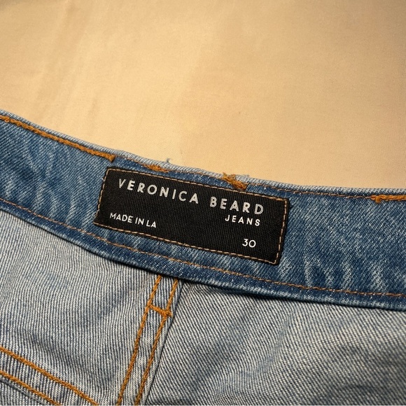 Veronica Beard- Joey Straight Leg High Rise Jeans in Mid Wash Beacon Size 30 - Picture 8 of 9